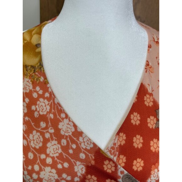 Y2K Fredericks Of Hollywood Floral Asymmetrical Fairy Feminine 70s Vibe Size 4 - Picture 7 of 16